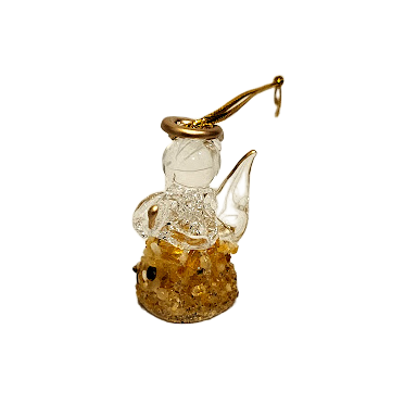 Glass figurine with amber Angel 670901